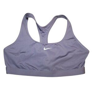 Nike Sports Bra Large Nike Dri-Fit Swoosh Purple Lavender Racer Back Compression